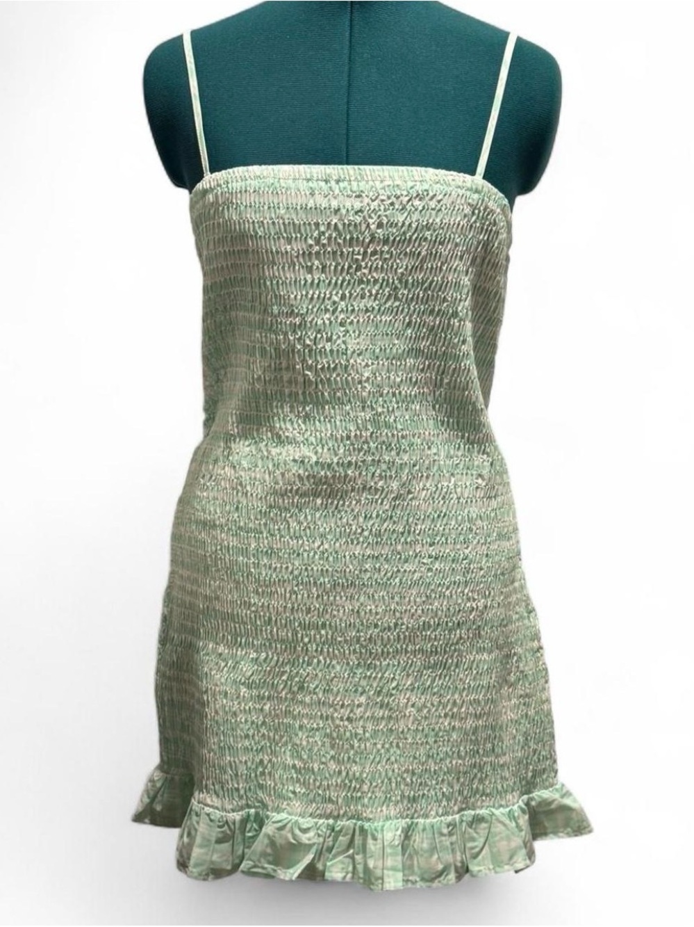 wild fable Light Mint Smocked Spaghetti-Strap Mini Dress